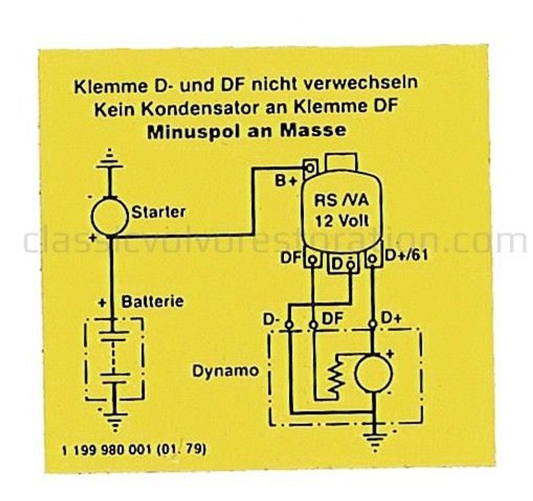 Décalcomanie relais charge 12V