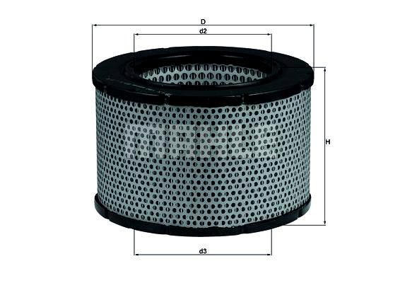 Élément de filtre à air Mahle Volvo 1800 1970–1973