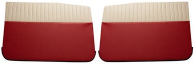 Panneaux de porte avant pour Volvo Amazon 4 portes 1959-60, version américaine, rouge/beige