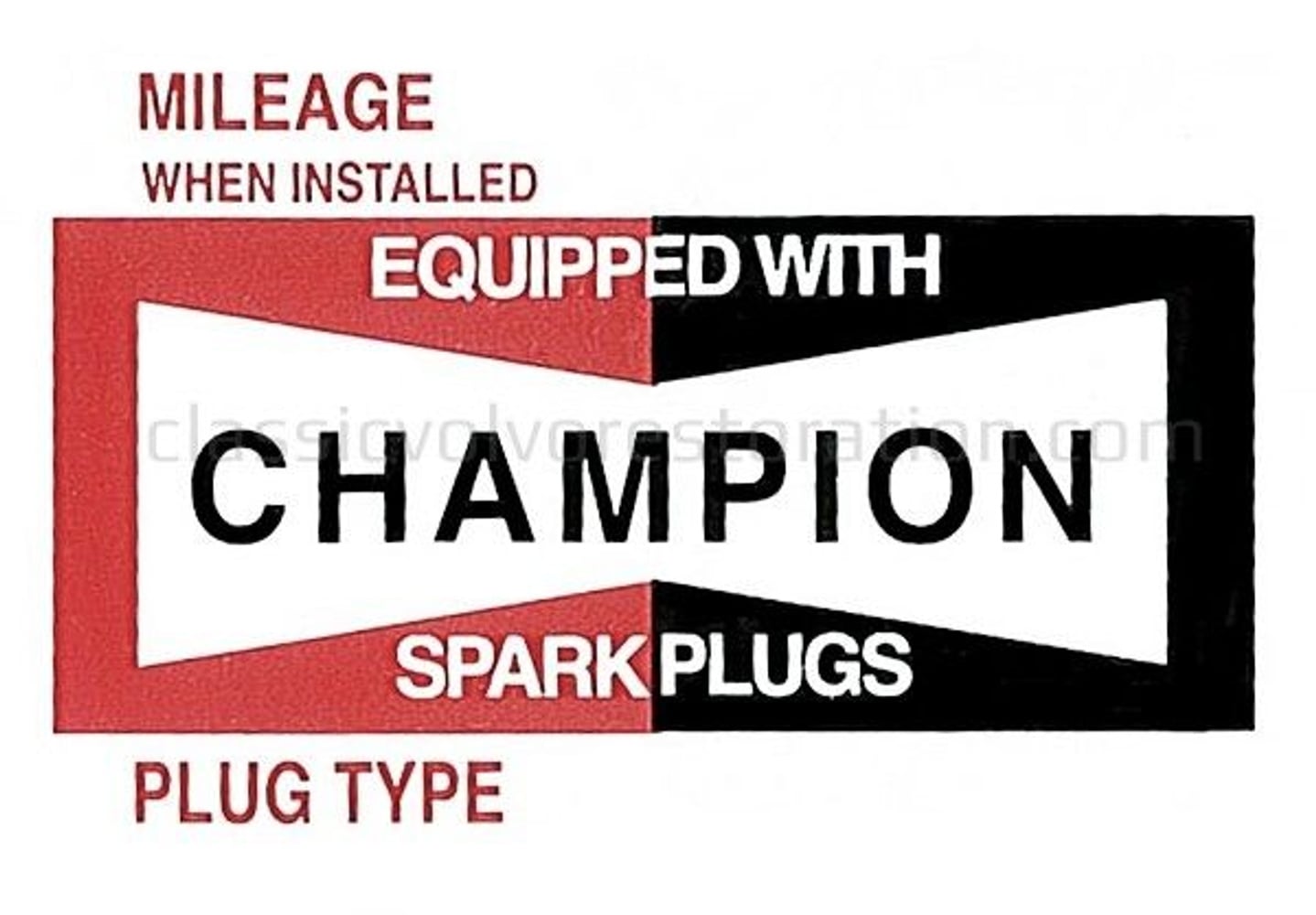 Autocollant de bougie d'allumage Champion — bild 2 av 2