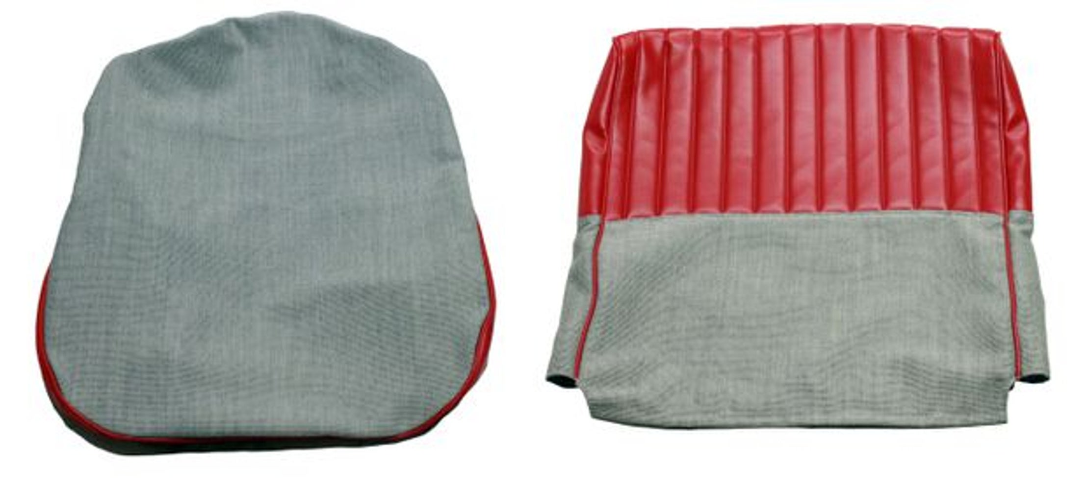 Revêtement de siège avant pour Volvo PV544A 1958-60 rouge/gris