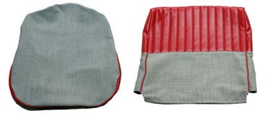 Revêtement de siège avant pour Volvo PV544A 1958-60 rouge/gris