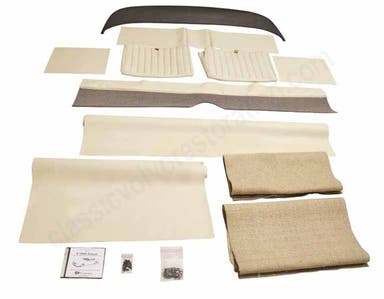 Ensemble de sellerie pour sièges arrière Volvo 1800 (1961-1962), blanc