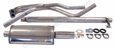 Système d'échappement pour Volvo Amazon Kombi, 1967-69, 2" sport, acier inoxydable