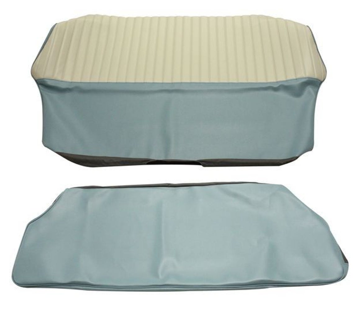 Garniture de siège arrière pour Volvo PV544A 1958-60 US bleu/beige Alt. 2