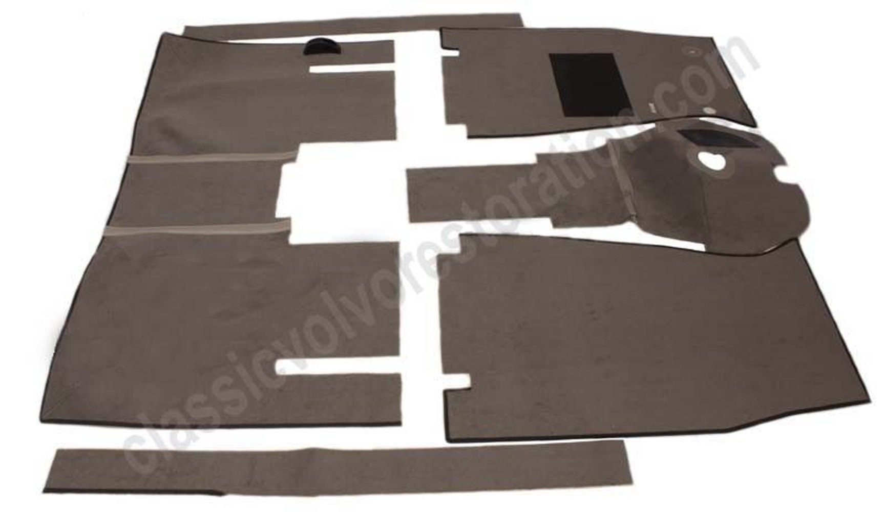 Jeu de tapis B16 gris textile