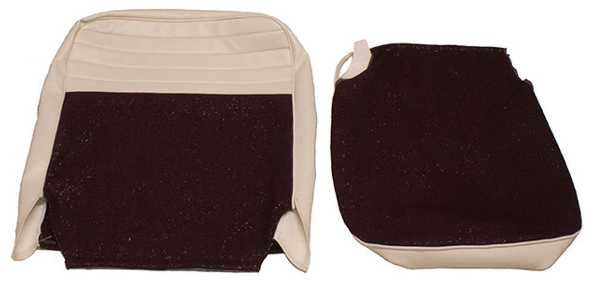 Revêtement de siège avant pour Volvo Amazon 4 portes 1957-58 rouge/argent — bild 2 av 2