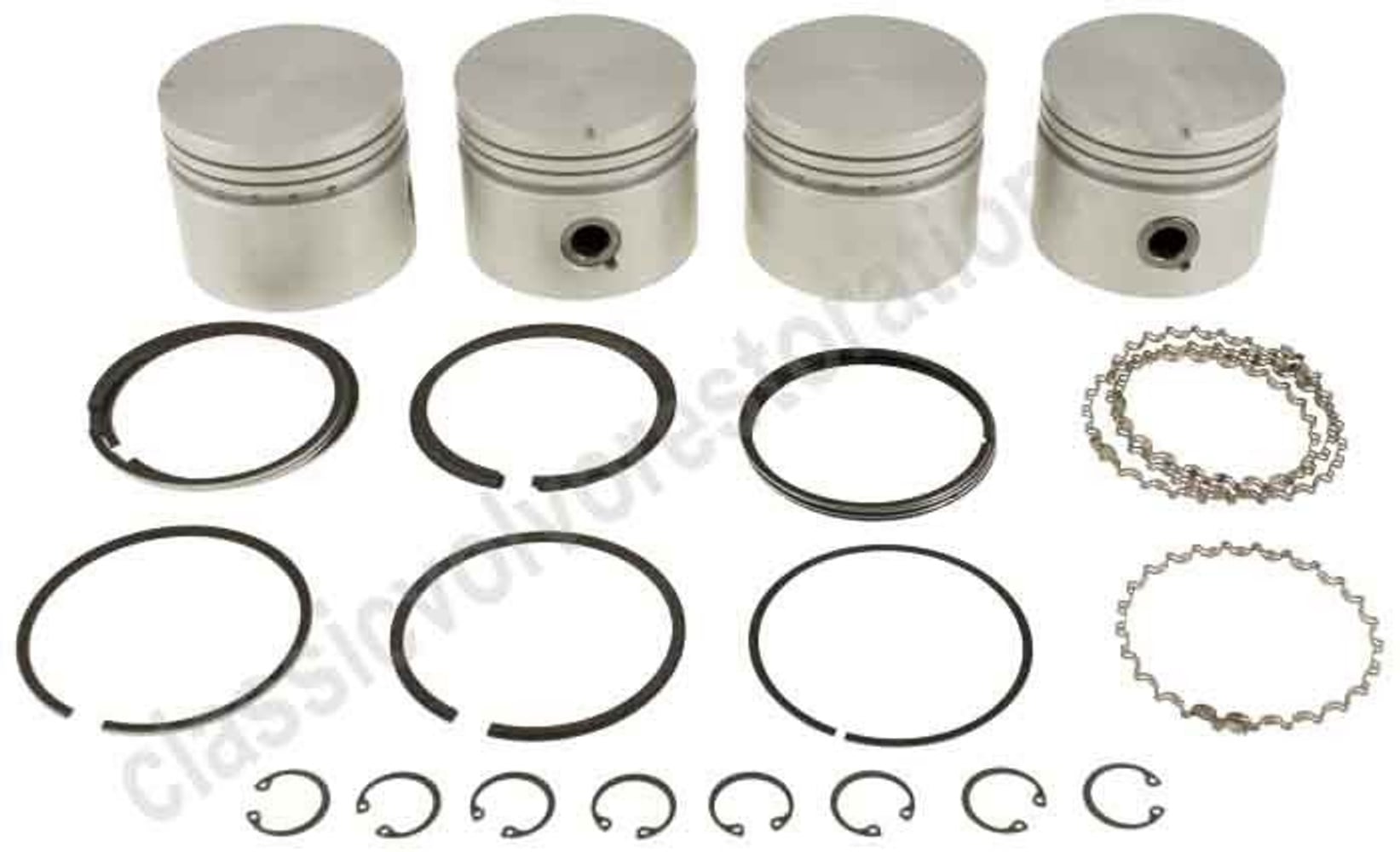 Jeu de pistons (4 pièces) avec segments pour Volvo B20, B30 - 1973 Standard — bild 2 av 2