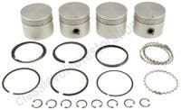Jeu de pistons (4 pièces) avec segments pour Volvo B20, B30 - 1973 Standard — bild 2 av 2