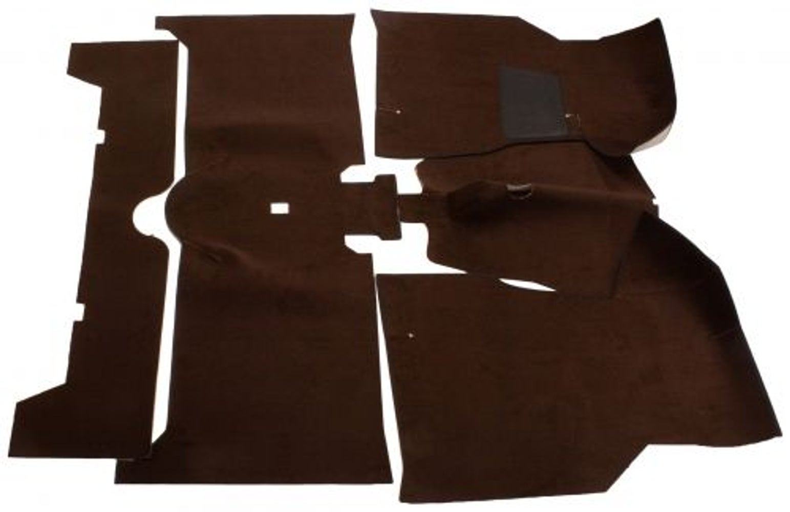 Jeu de tapis brun textile