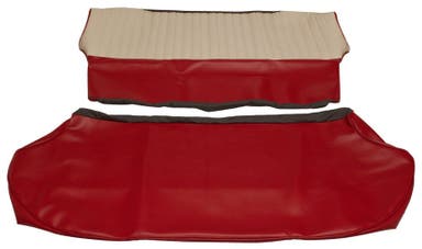 Garniture de siège arrière pour Volvo Amazon 4 portes 1959-60 Export rouge/beige