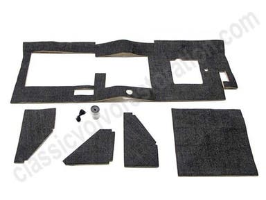Moquette de cloison Volvo P1800 1964–1973 Noir