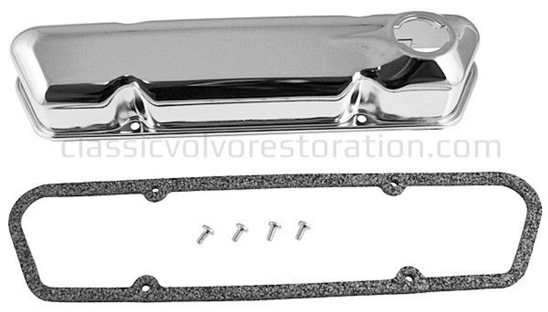 Kit de cache-culbuteurs chromé pour Volvo B18, B20 (1965-1976).