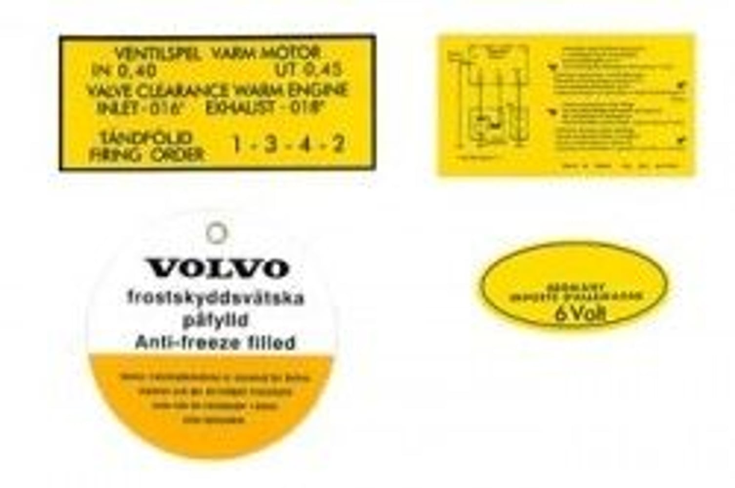 Jeu d'autocollants pour Volvo B16A
