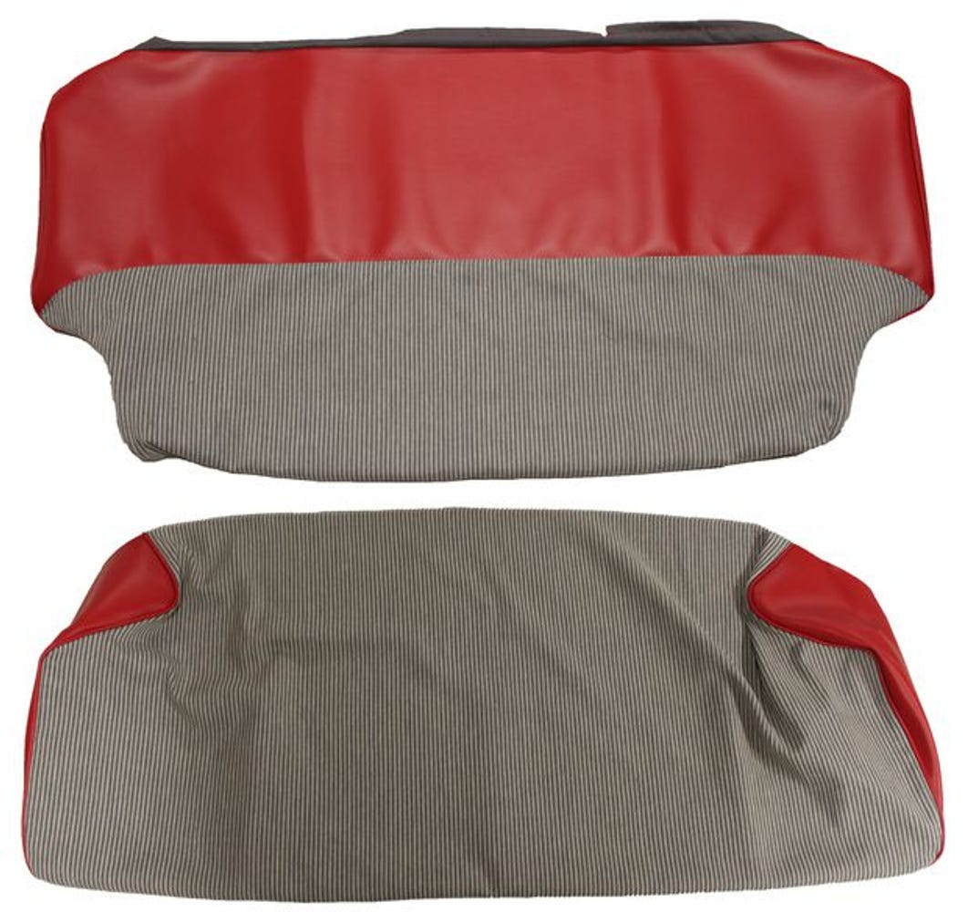 Sellerie de siège arrière pour Volvo Duett 1958-60 rouge/gris