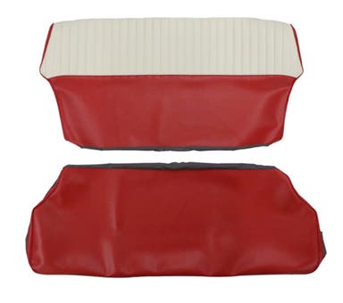Sellerie de siège arrière pour Volvo PV544 1958-60 Export rouge/beige Option 2