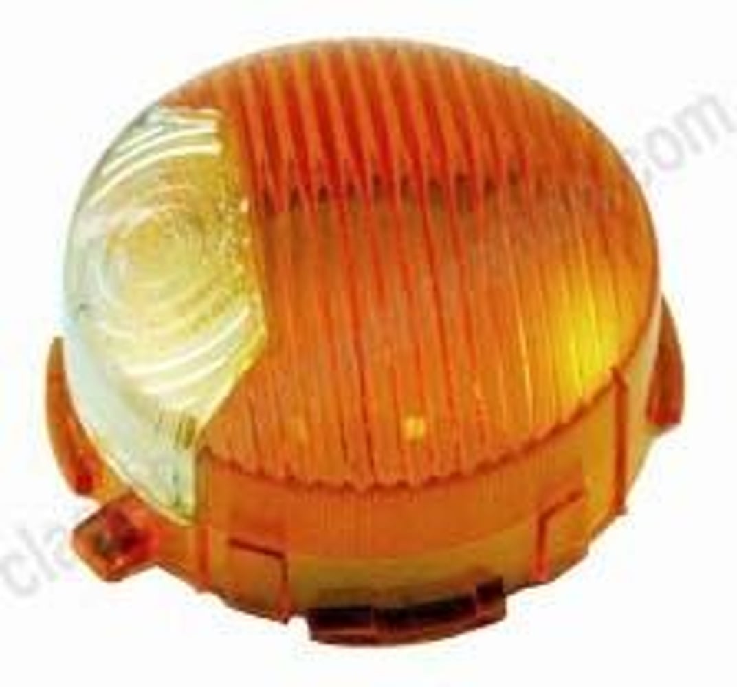 Cabochon clignotant orange/blanc