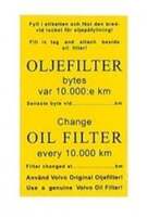 Décalque service filtre à huile