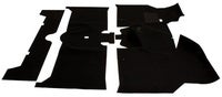 Jeu de tapis noir textile