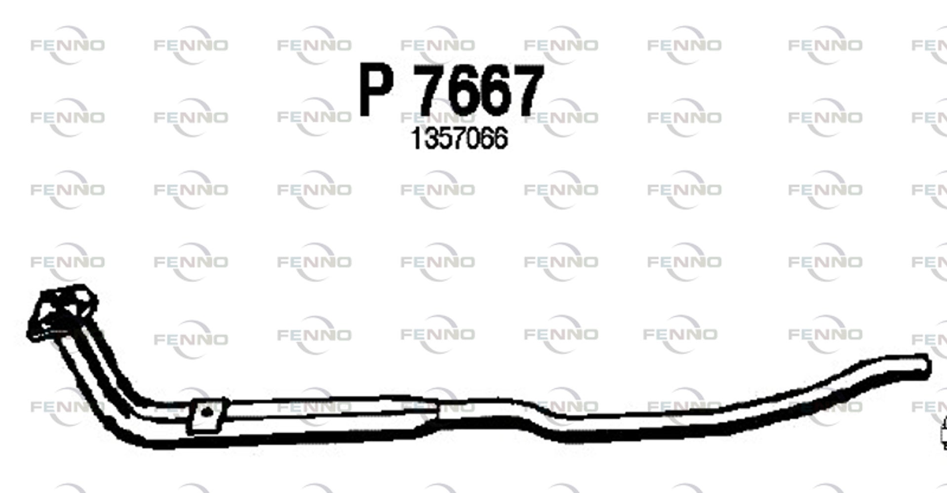 Tuyau d'échappement pour Volvo 240, 245, 260, 265