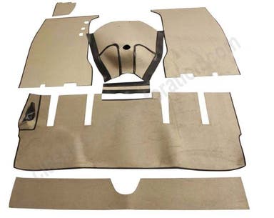 Jeu de tapis pour Volvo 1800 1961-62, textile gris-beige avec feutre
