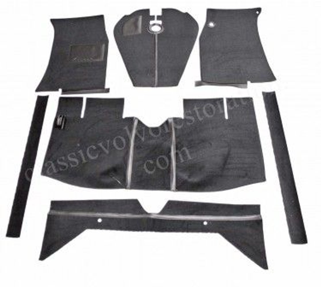 Jeu de tapis en tissu noir pour Volvo Amazon 1965-70