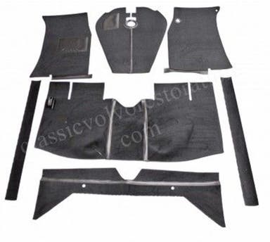Jeu de tapis en tissu noir pour Volvo Amazon 1965-70