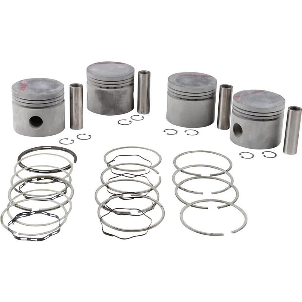 Jeu de pistons (4 pièces) avec segments pour Volvo B18 0,030"