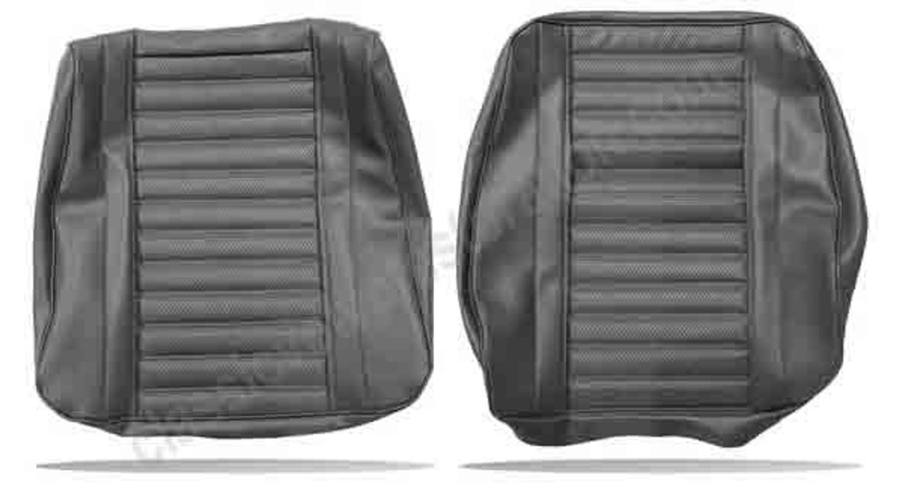Garniture de siège avant pour Volvo Amazon 1965-68 noire