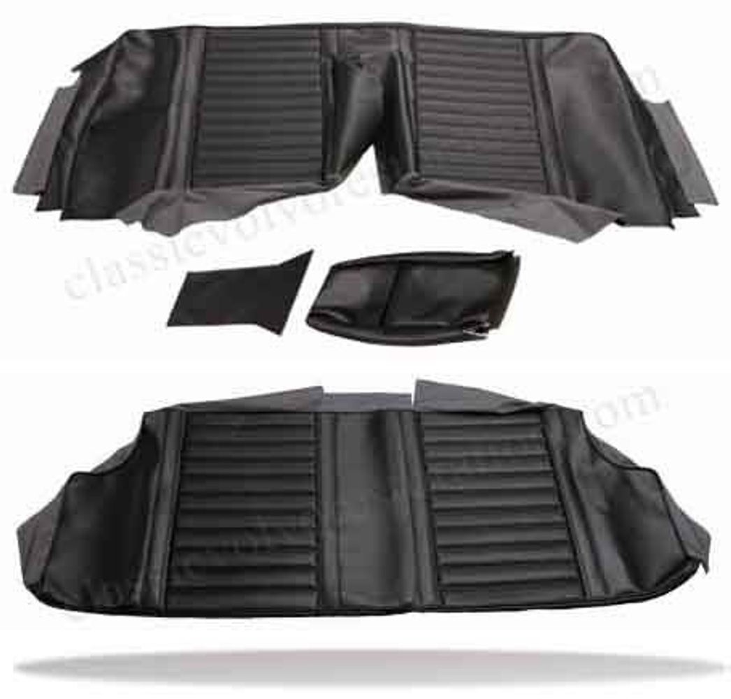 Garniture de siège arrière pour Volvo Amazon 2 portes 1965-1968, noire