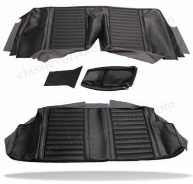 Garniture de siège arrière pour Volvo Amazon 2 portes 1965-1968, noire