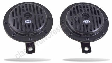 Klaxon Hella noir 12 V pour Volvo PV544, Duett
