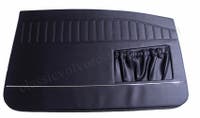 Panneaux de porte noirs avec baguette chromée étroite pour Volvo Amazon 2 portes (1966-1968). — bild 1 av 2