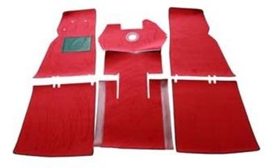 Jeu de tapis pour Volvo Duett 210, en tissu rouge