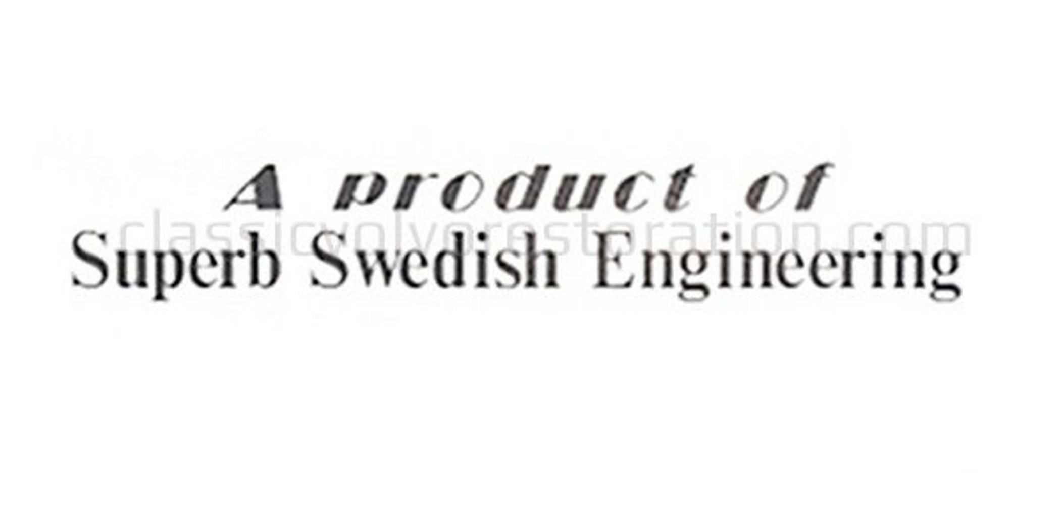 Autocollant « Un produit Volvo SUPERB... » — bild 2 av 2
