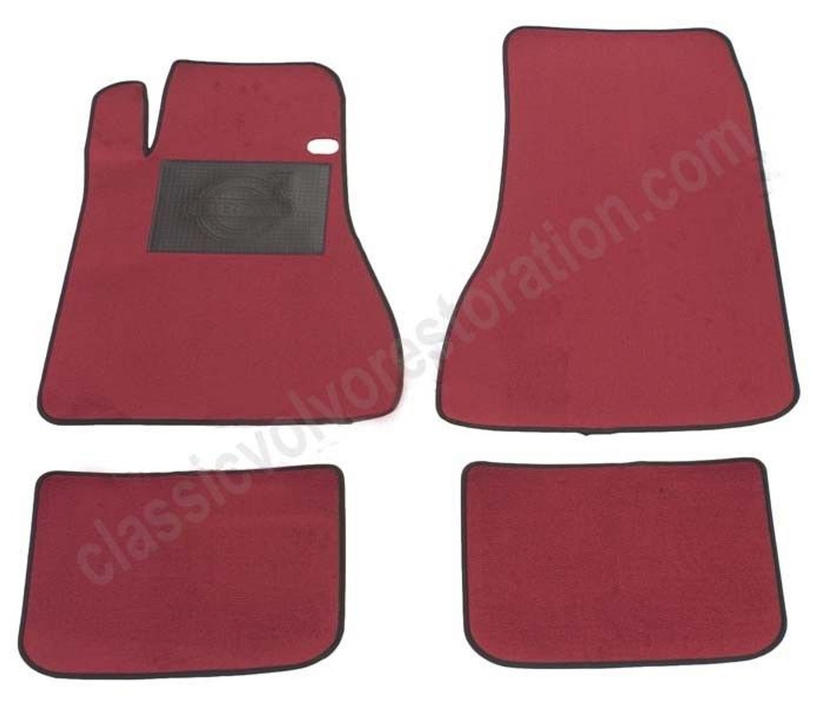 Ensemble de tapis et accessoires pour Volvo 1800E, 1800ES, en textile rouge