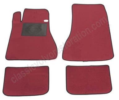Ensemble de tapis et accessoires pour Volvo 1800E, 1800ES, en textile rouge