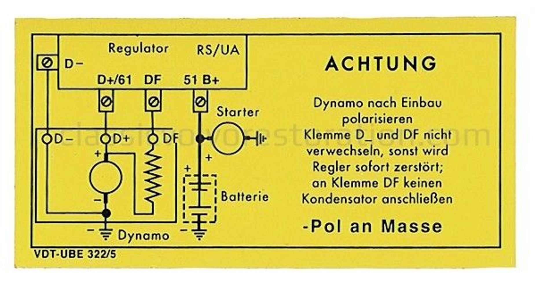 Relais de charge autocollant 6V — bild 2 av 2