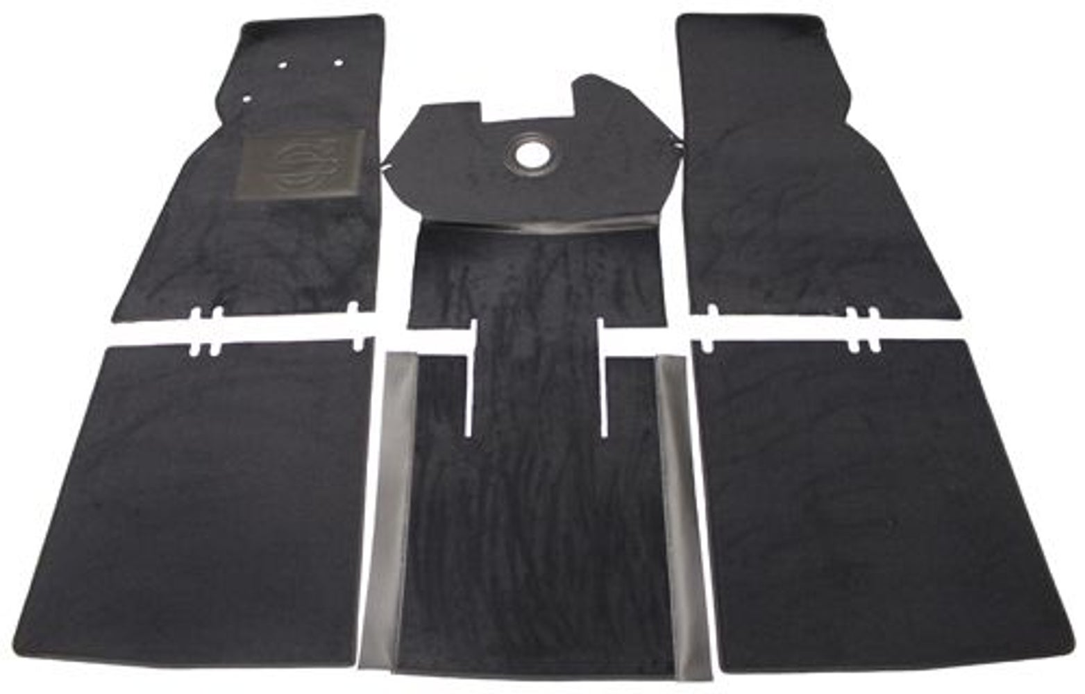 Jeu de tapis pour Volvo PV444, en textile noir