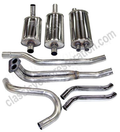 Système d'échappement en acier inoxydable pour Volvo 1800E, 1970-72