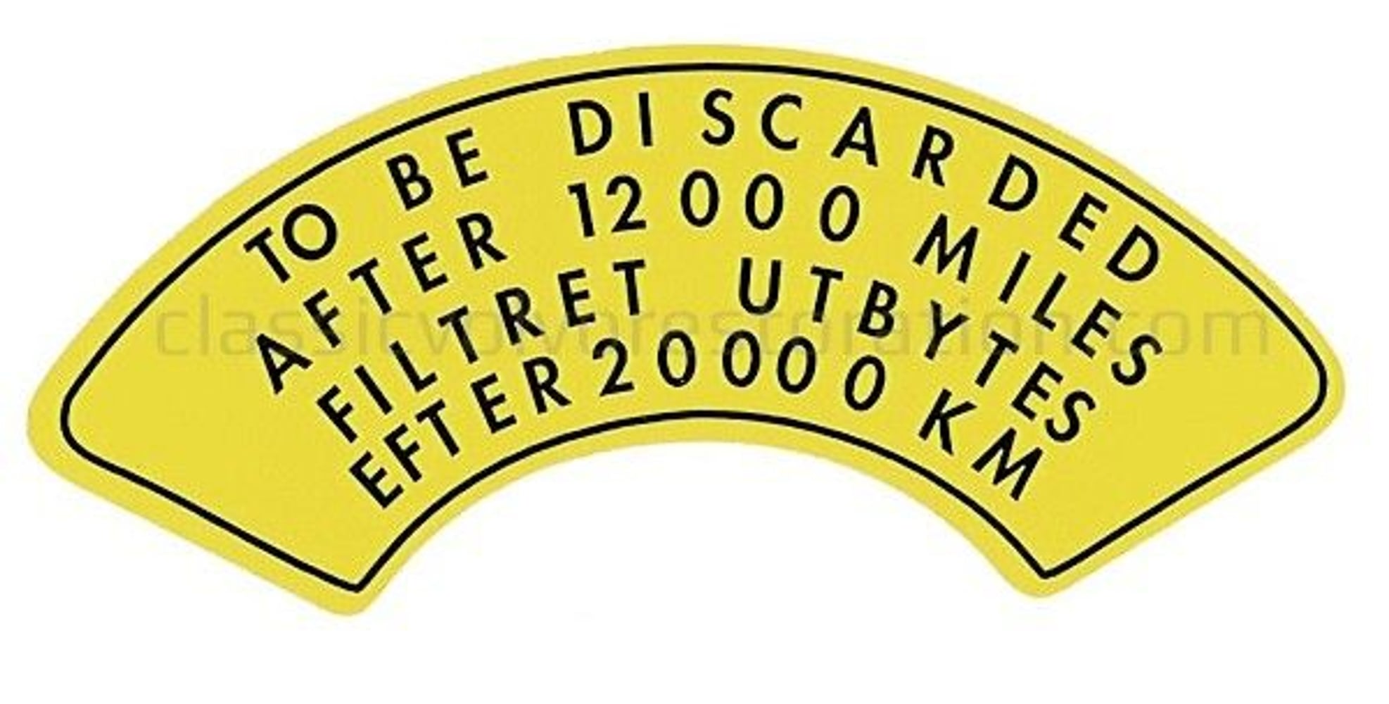 Filtre à air autocollant pour Volvo B14, B16B