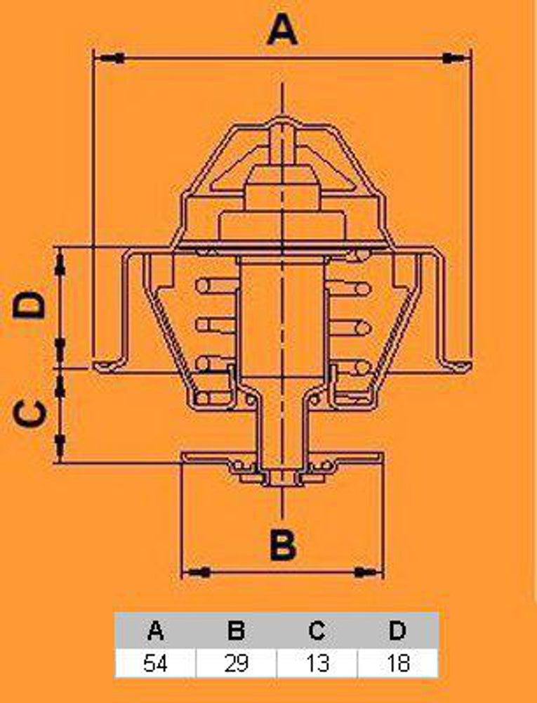 Thermostat B19, B21, B23, B200, B230 (92°C) pour Volvo 240, 740, 760, 780, 940, 960 — bild 2 av 3