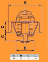 Thermostat B19, B21, B23, B200, B230 (92°C) pour Volvo 240, 740, 760, 780, 940, 960 — bild 2 av 3