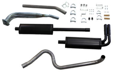 Système d'échappement pour Volvo PV544, B18, 2", double sortie avant