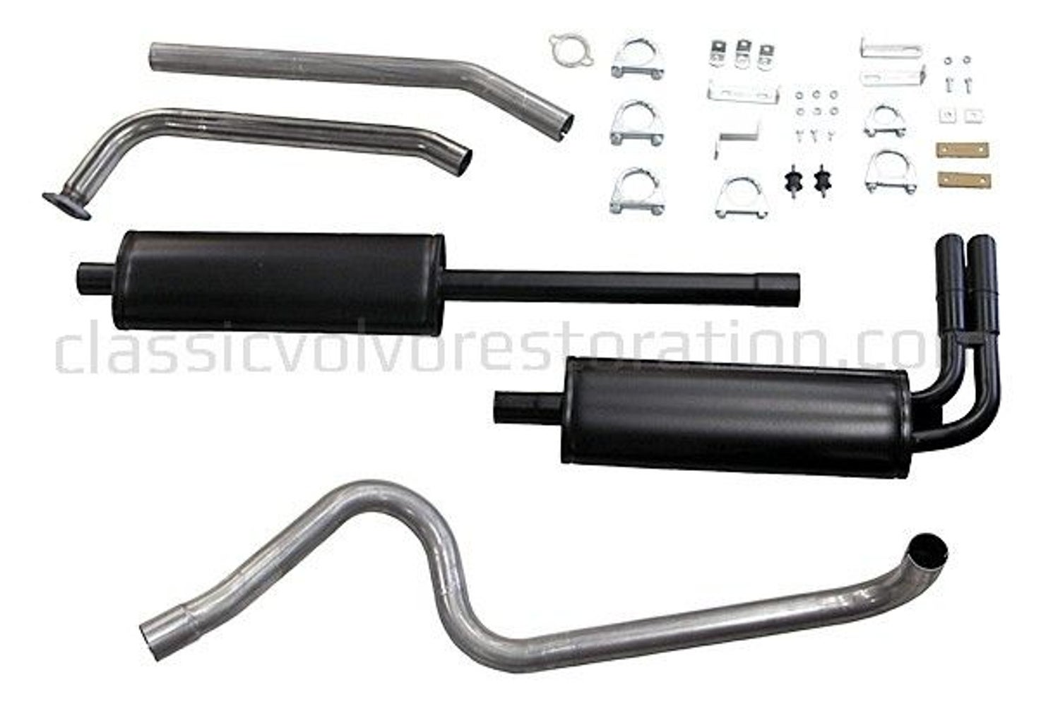 Système d'échappement pour Volvo PV544, 1961-65, B18, 2" sport