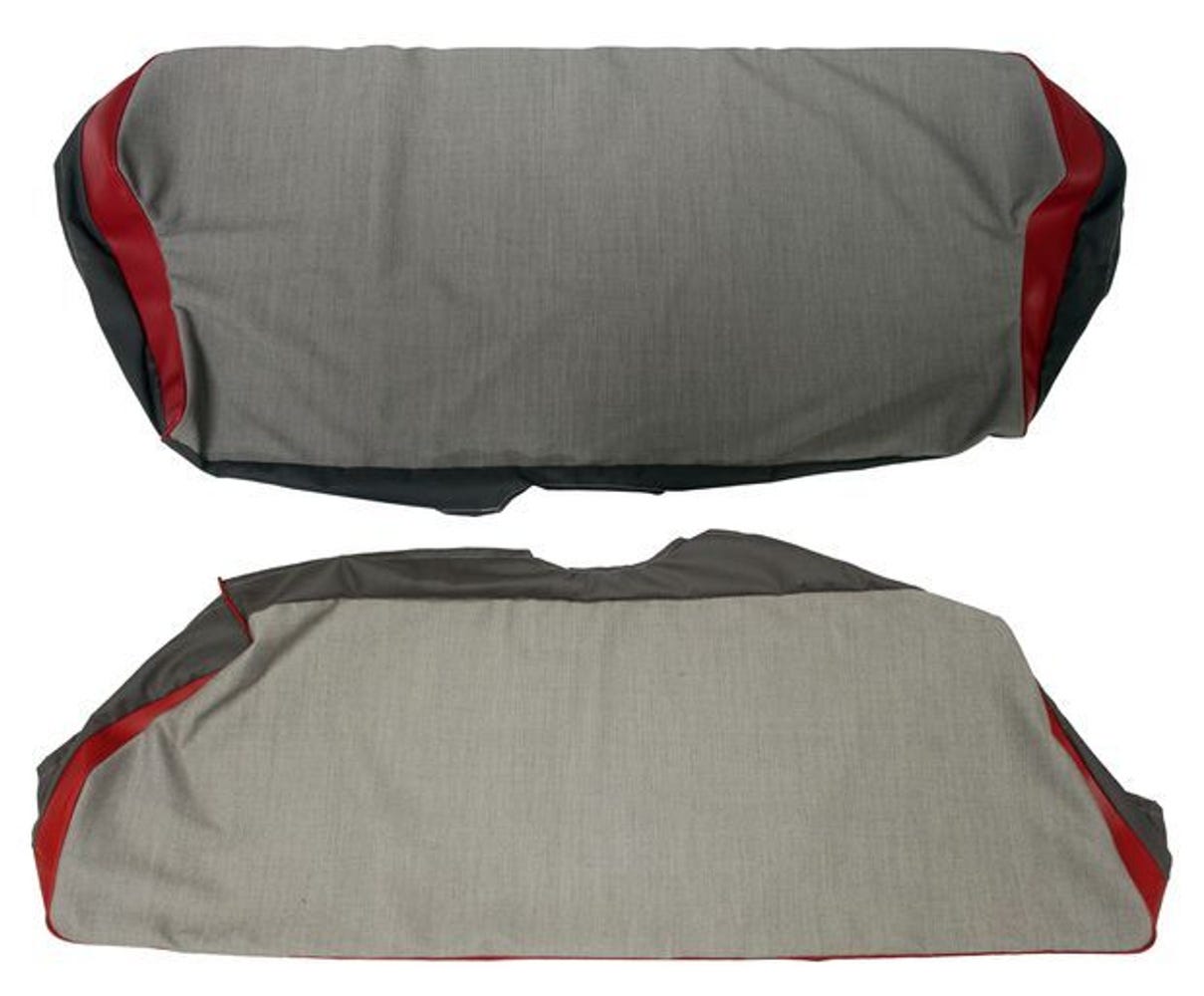 Sellerie de siège arrière pour Volvo PV544B 1960-61 rouge/gris