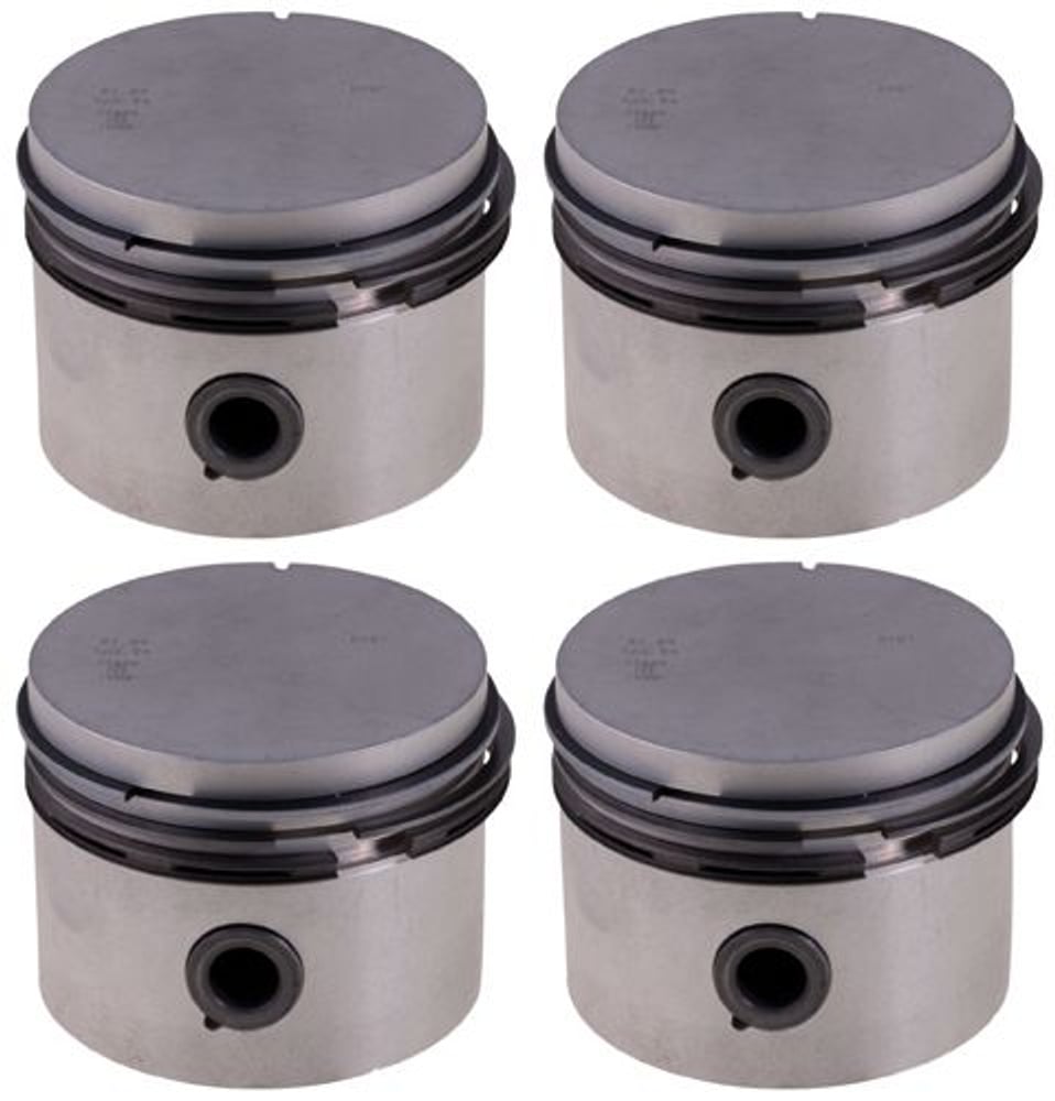 Jeu de pistons (4 pièces) avec segments pour Volvo B19, B20, B30 1974- Std