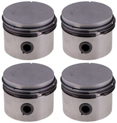 Jeu de pistons (4 pièces) avec segments pour Volvo B19, B20, B30 1974- Std
