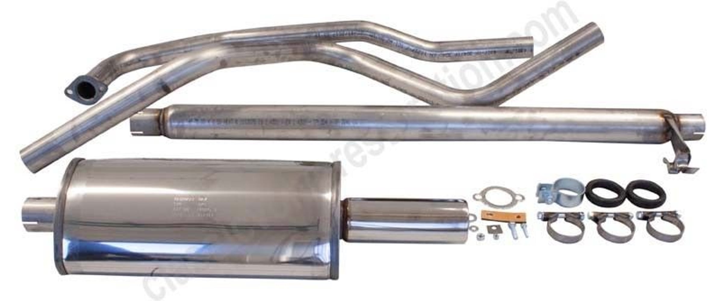 Système d'échappement pour Volvo Amazon, 1962-1966, 2" sport, acier inoxydable