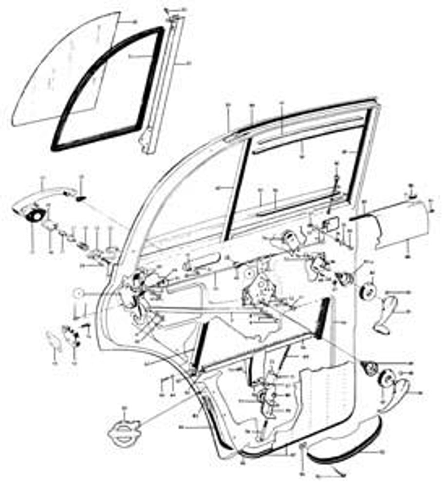 Poignée de porte extérieure gauche pour Volvo Amazon, Amazon Kombi — bild 2 av 2